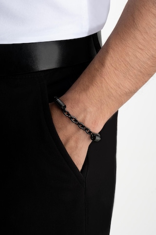 Modern Stil Çelik Erkek Bileklik Siyah
