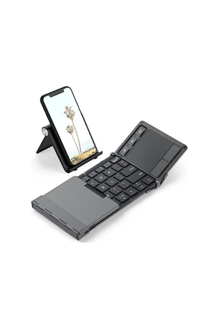 Hp Iclever Hassas Touchpadli Katlanır Bluetooth Klavye Koyu Gri