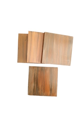 El Yapımı Eskitme Ahşap 4'lü Bardak Altlığı Seti Kahverengi