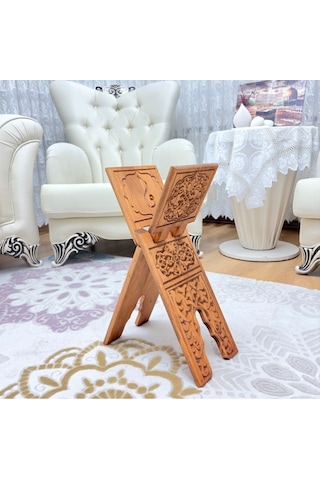Rahle Ahşap Oymalı Rahle 55 Cm