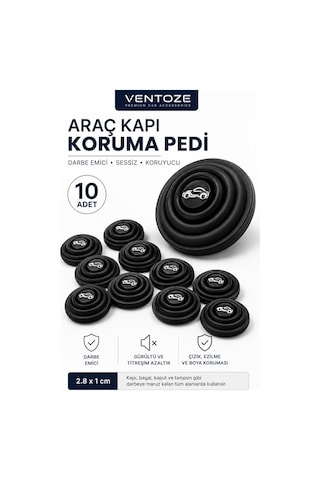Araba Kapı Ve Bagaj Sesi Önleyici Darbe Emici Silikon Stand Tamponu Çarpma Koruyucu 10 Adet