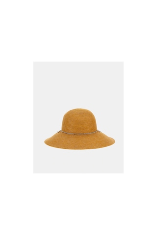 Guess Kadın Kahverengi Geniş Kenarlı Yazlık Brim Şapka Kahverengi