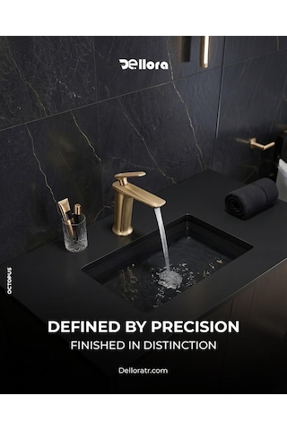 Forma Kısa Lavabo Bataryası Mat Pırınc-altın Mat Pirinç Altın