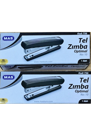 2 Adet Mas 756 No 10 Siyah Zımba Makinası