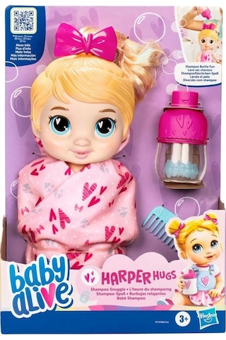 Nessiworld F9119 Baby Alive Şampuan Sevgisi Sarışın Bebek +3 Yaş Diğer