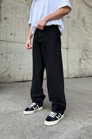 Flaw Basic Yıkamalı Regular Jean Siyah Siyah
