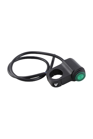 Geeroyoo Motosiklet 22mm Alyüminyum Su Geçirmez Far Ve Sis Lambası Anahtarı Yeşil Işık Gösterge