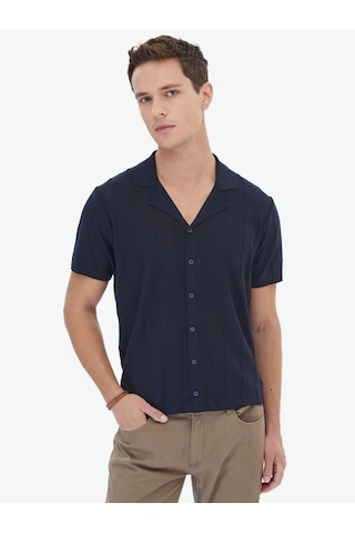 Lacivert Regular Fit Casual Gömlek Lacivert