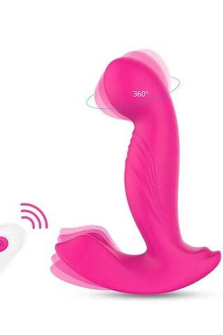 Fastieshop Giyilebilir Şarjlı Uzaktan Kumandalı Döner Başlı Klitoris Uyarıcılı Anal Vibratör