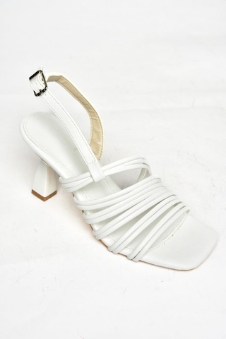 Fox Shoes S774520109 Beyaz Kalın Topuklu Kadın Ayakkabı Beyaz