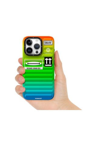 Apple Uyumlu iPhone 15 Pro Kılıf Youngkit The Secret Color Serisi Kapak Yeşil