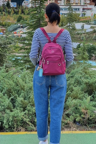 Duomino Bordo Sırt Çantası Günlük Mini Boy By Nemo Group-Bordo