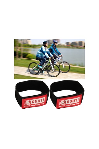 Skycity Bisiklet Leg Bandı Kırmızı - Sürekli Dayanıklı Elastik, Pantolonları Zincirden Ve Yağdan Korur, Isı Saklar - 2 Adet Kırmızı