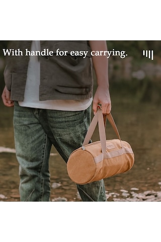 Pazly Kamp Çadırı Çivisi Ve Çekiç Saklama Çantası - Portatif Haki Kumaş Organizatör Haki