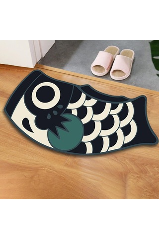 Suntek Magideal Japon Koi Dış Mekan Mat Kaymaz Balık Siyah-37cmx70cm