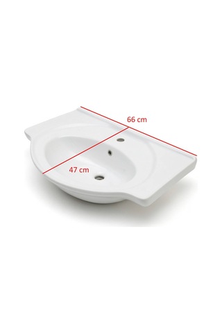 Ece Banyo - Aruva Etajerli Lavabo 66 Cm Beyaz - 3508