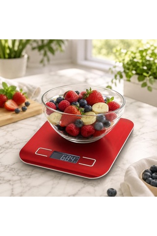 Tr Dijital Mutfak Terazisi 5 Kg, Paslanmaz Çelik Yüzeyli Lcd Ekranlı Hassas Gram Ölçer, Dara Fonksiyonlu Mutfak Tar Diğer