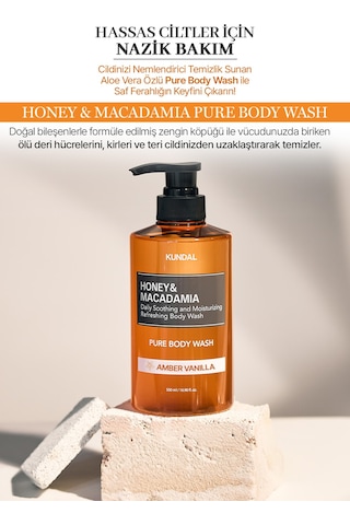 Kundal Honey & Macadamia Amber Vanilla Pure Body Wash 500 ML