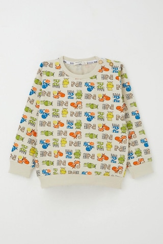 Breeze Erkek Bebek Eşofman Takım Zebra Macerası 9 Ay-3 Yaş, Krem