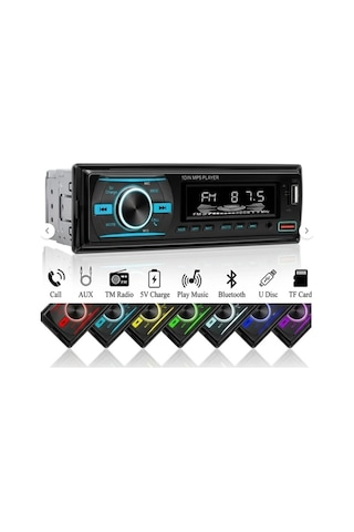 Çift Usb / Çift Rca Amfi Çıkışlı Ekstra Bass 7 Renk Rgb Oto Teyp - Bluetooth & Uzaktan Kumandalı