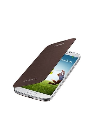 Galaxy S4 İle Uyumlu Flip Cover Kılıf Kahverengi Ef-fı950baegww Kahverengi
