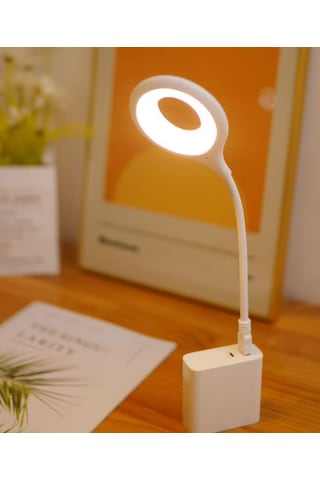 Portatif Akrobatik 20 Smd Ledli Usb Gece Kitap Okuma Çalışma Lambası Powerbank Uyumlu