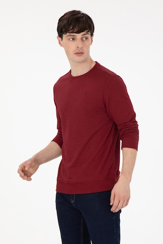 U.S. Polo Assn. Erkek Regular Fit Bisiklet Yaka Bordo Sweatshirt 50290063-VR014