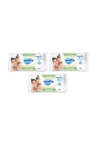 Molfix Ferah Temizlik Izotonik Sulu Mendil 3 X 60'Lı