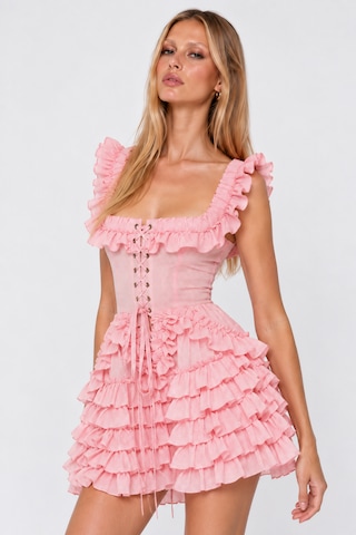 SAGAZA Sgz Boleyn Elbise Pembe