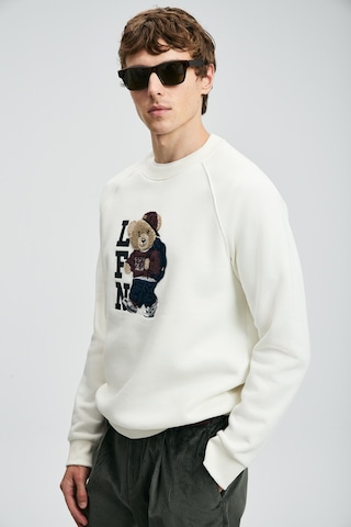 Lufian Storm Erkek Sweatshirt Kırık Beyaz Kırık Beyaz 112030172100510 Beyaz