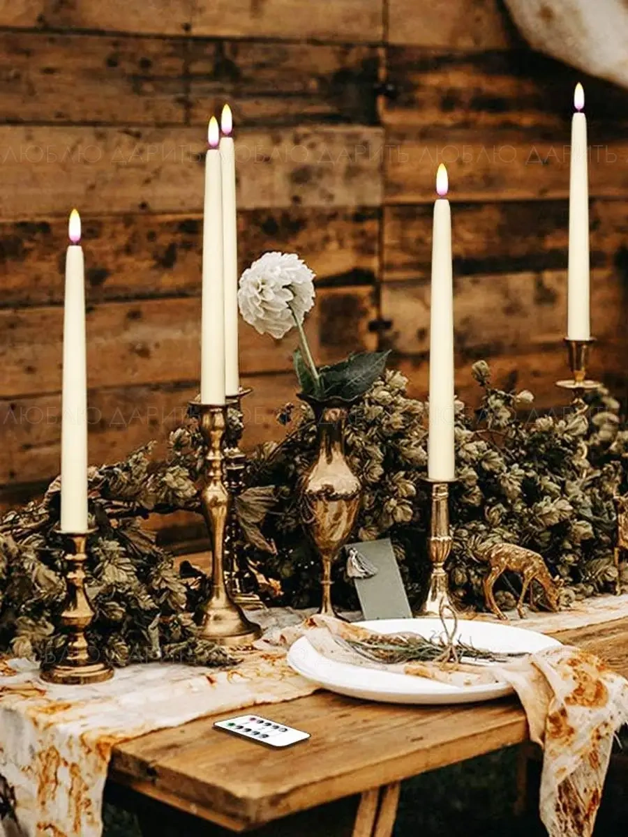 Lublu Darit' Pille Çalışan Led Mumlar 6 Adet, Yanıp Sönen 171304882 Fildişi