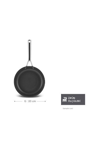 Karaca Plasma Steel 316+ 3Ply Yanmaz Yapışmaz Tava 20 cm