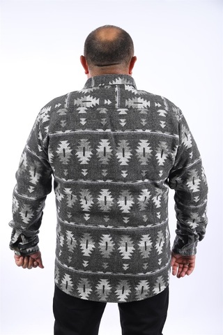Moc Grande MocGrande Oduncu Gömlek Mc Three Rug Print 22212 Gri