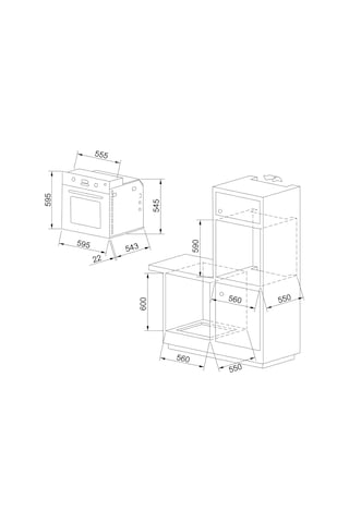 Franke Glass Linear GN 86 M NT BK 60 LT Ankastre Fırın