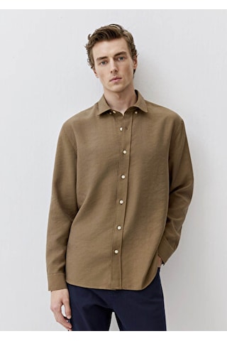 Mavi Açık Kahverengi Erkek Gömlek M0211650-70378 Açık Kahverengi