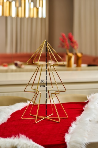 Mat Gold 50cm Yılbaşı Ağacı Metal,süslenebilir 50 CM