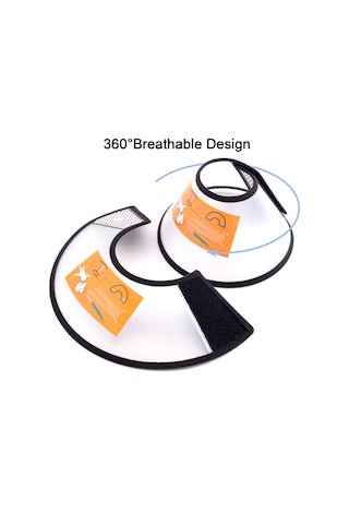 Lemestar Yeni Tasarım Pvc Yumuşak Kedi Köpek Cerrahi İyileşme Boyunluk - Havalandırmalı Koruyucu Kolyeli