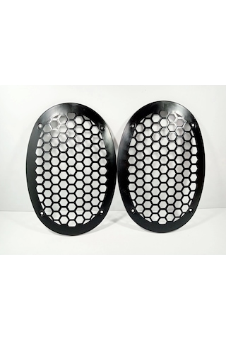 Oval Hoparlör Kapağı - Plastik Kaliteli Oval Midrange Hoparlör Kapak - 2 Adet