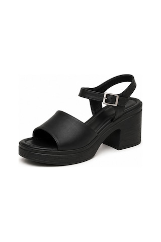 N Napa Shoe Np.15800.siyah.deri Sandalet