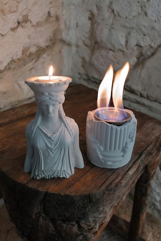 Dekoratif Karyadit Kızı Ve Ateş Çukuru Seti Hediyeli Bacasız Gri