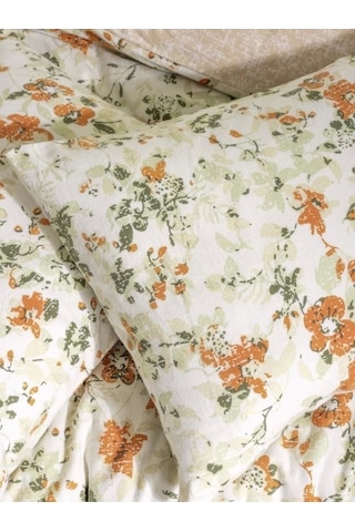 Cotton Box Flanel Nevresim Takımı Çift Kişilik Vintage Ekru