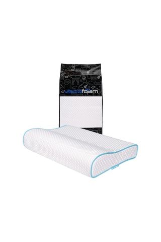 Viscofoam Yüksek Boyun Destekli Ortopedik Yastık Visco Yastık 58x39x12-8.5cm