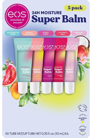 Eos Super Balm Dudak Balsamı Çeşit Paketi 5 Adet