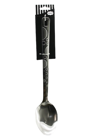 Çelik Servis Kaşık 36 Cm Desenli Çok Renkli