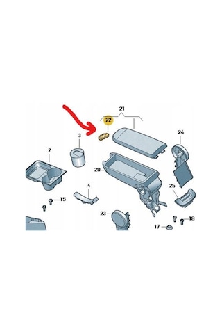 Kol Dayama Açma Mandalı Vw Polo 3B0868445
