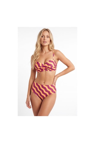 Majeur Closet Renkli Straplez Yüksek Bel Bikini Takımı Çok Renkli