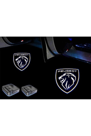 Peugeot New Yeni Logo Araçlar İçin Pilli Yapıştırmalı Kapı Altı