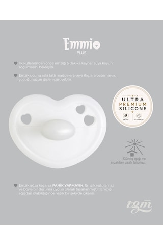 Tgm Baby Ultra Premium Silikon Kalpli Emzik Plus Beyaz - Krem