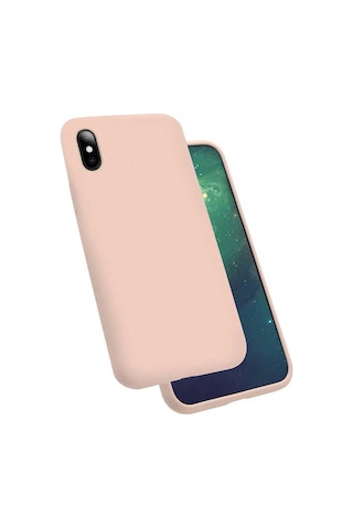 Apple Uyumlu iPhone X Kılıf Zore Silk Silikon Pembe