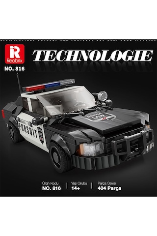 Reobrix Creator 816 Polis Arabası Crown Victoria Yaratıcı Yapı Blok Seti Building Blocks - 404 Parça